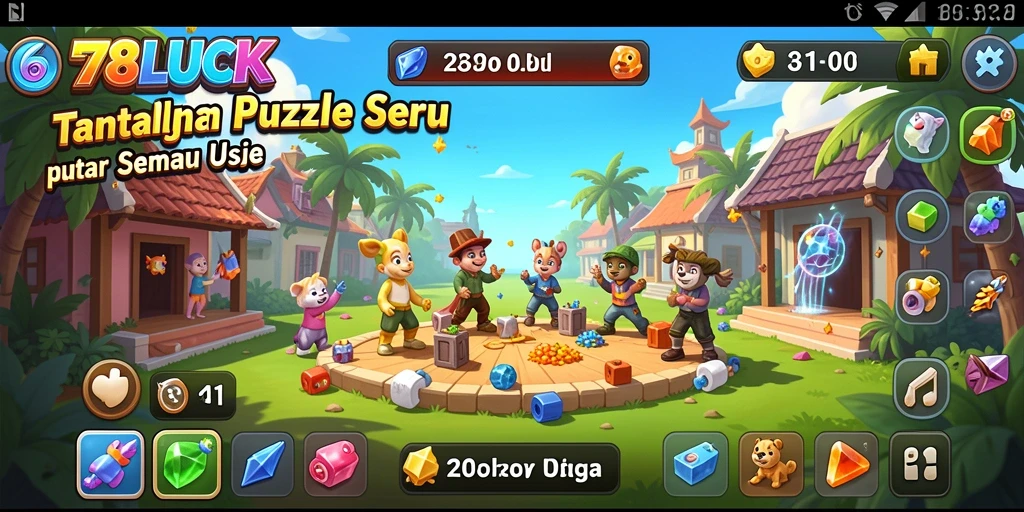 Tampilan gameplay 678LUCK menampilkan tantangan Puzzle yang mengasyikkan.
