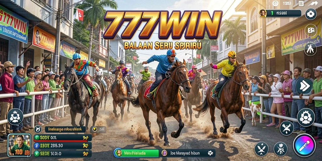 Tangkapan layar utama 777WIN menampilkan balapan mendebarkan di jalanan.