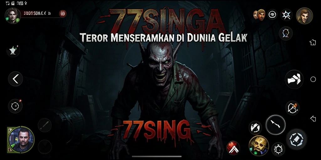 Tangkapan layar gameplay 77SINGA yang menampilkan suasana mencekam dan menakutkan.