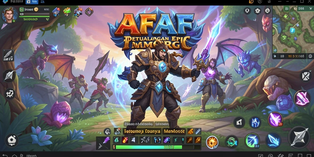 Tampilan aksi seru dalam gameplay AFAF MMORPG.