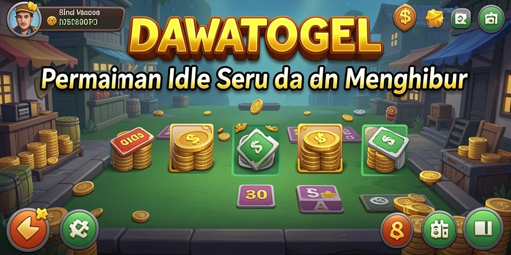 Screenshot gameplay DAWATOGEL menampilkan momen santai dan strategi pengumpulan.