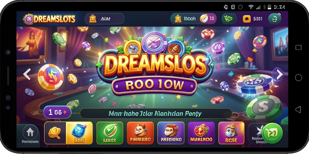 Tampilan screenshot DREAMSLOTS menampilkan analisis dan statistik permainan dengan jelas.