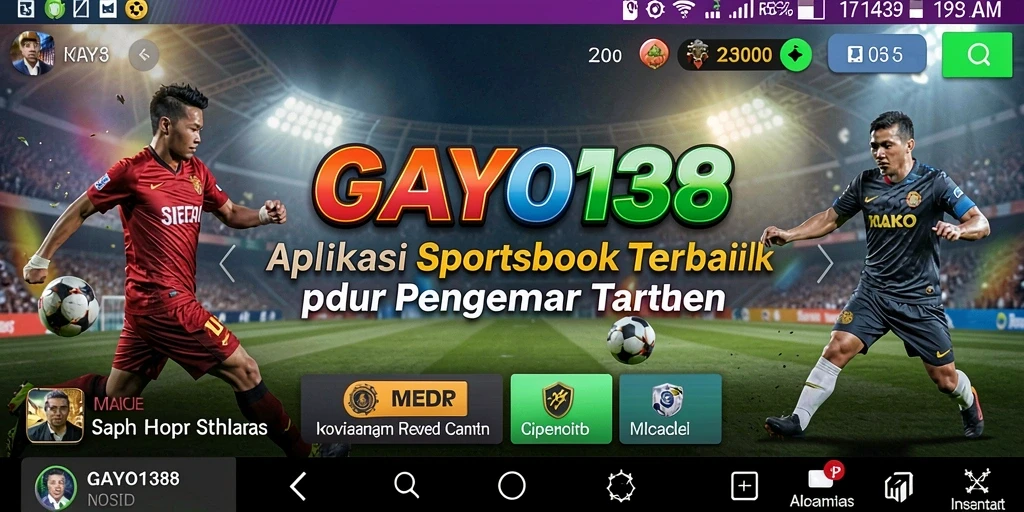 Tampilan utama GAYO138 yang menunjukkan fitur taruhan olahraga