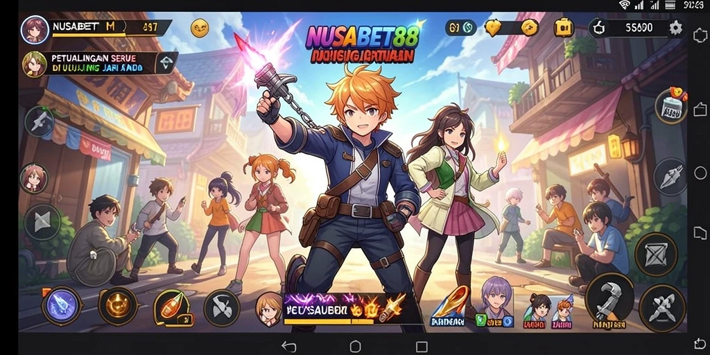 Menampilkan aksi seru dalam permainan Anime NUSABET88.