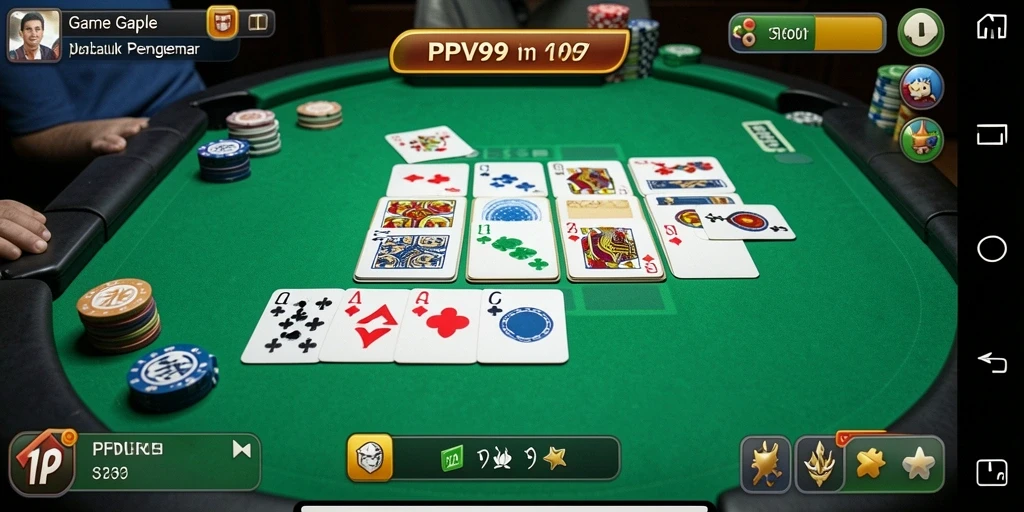 Tampilan gameplay Gaple yang menarik dan interaktif di PPV99.